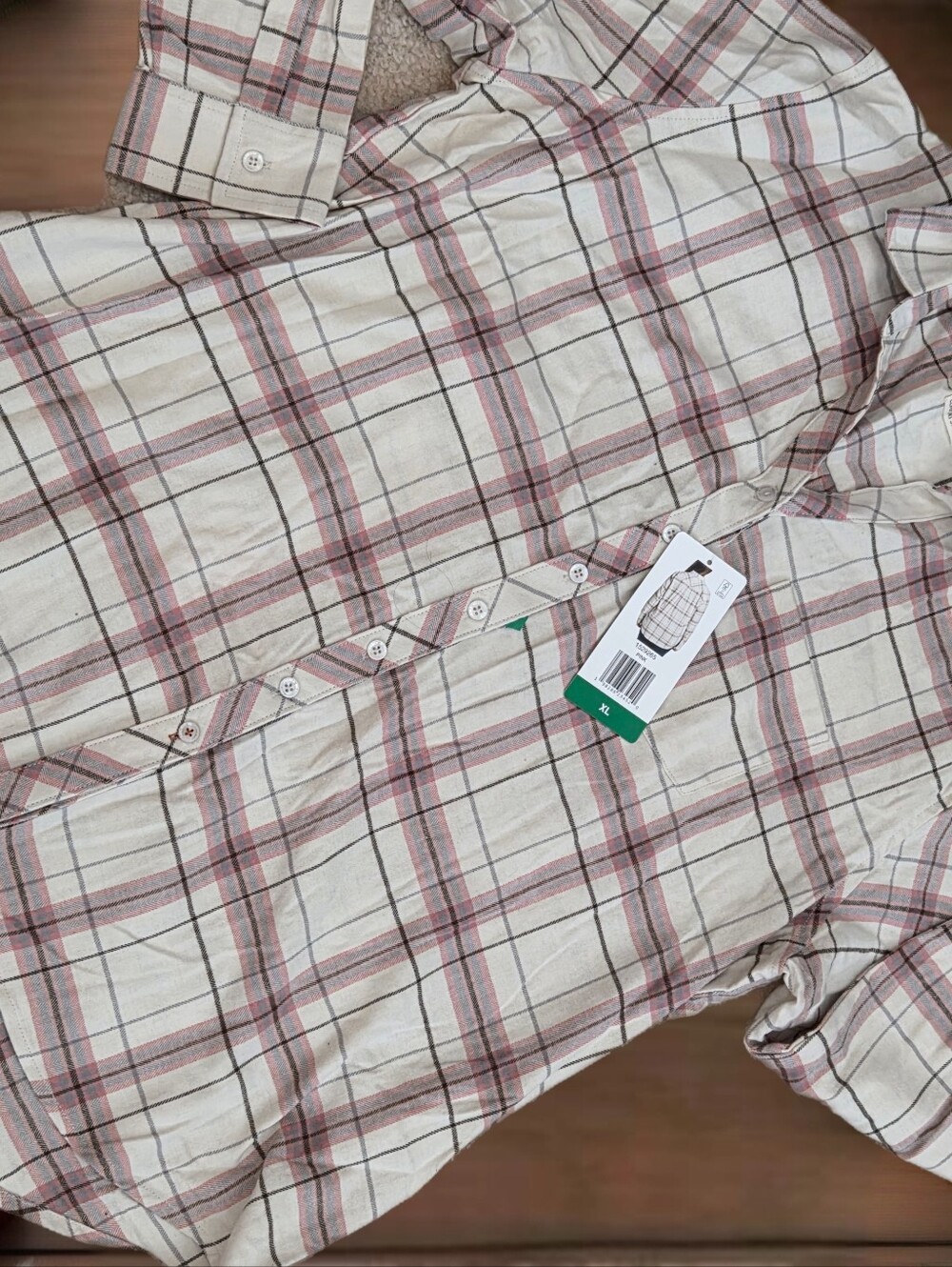 New weatherproof vintage comfort stretch plains  house shirt Women XL